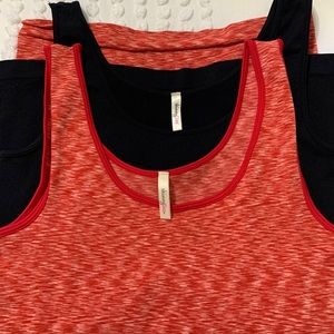 Skinny Tees Set of 2 Black & Red Splatter